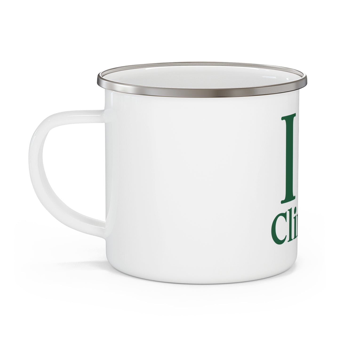 I Clover Clinton Enamel Camping Mug