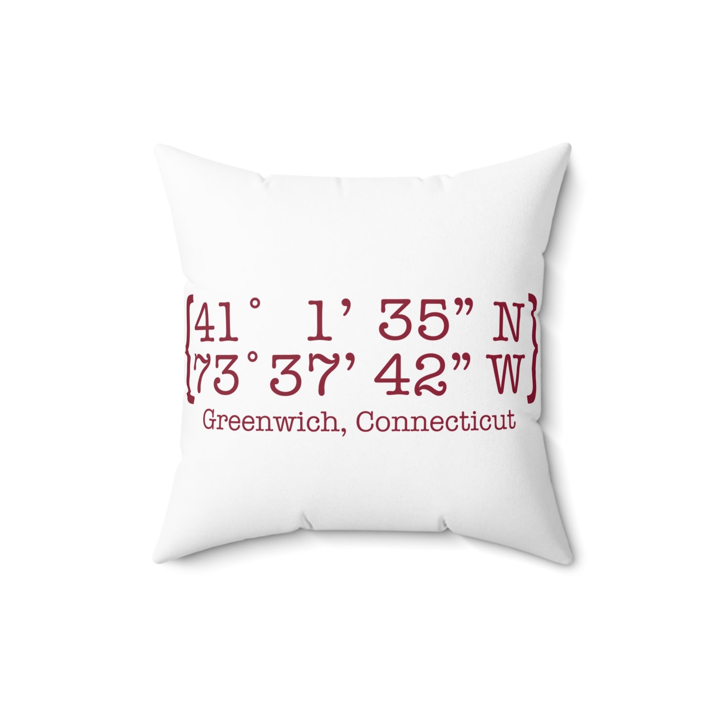 Greenwich Coordinates Spun Polyester Square Pillow