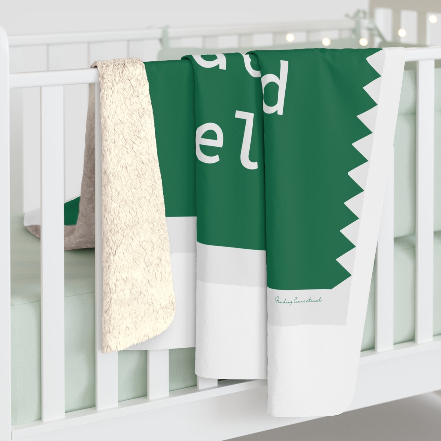 Vintage Merritt Parkway Exit 53 Sign Sherpa Fleece Blanket