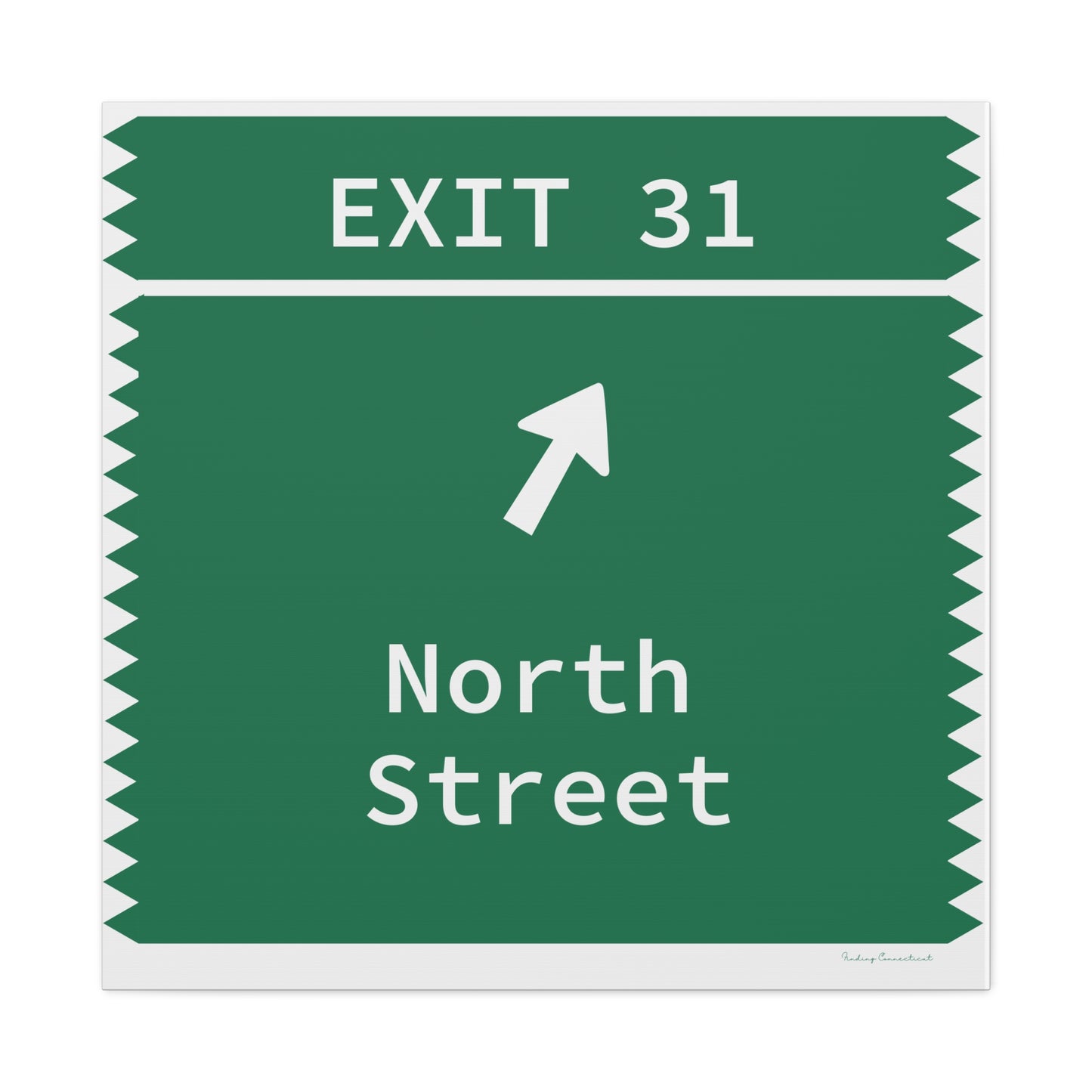 Vintage Merritt Parkway Exit 31 Sign Matte Canvas, Stretched, 1.25"