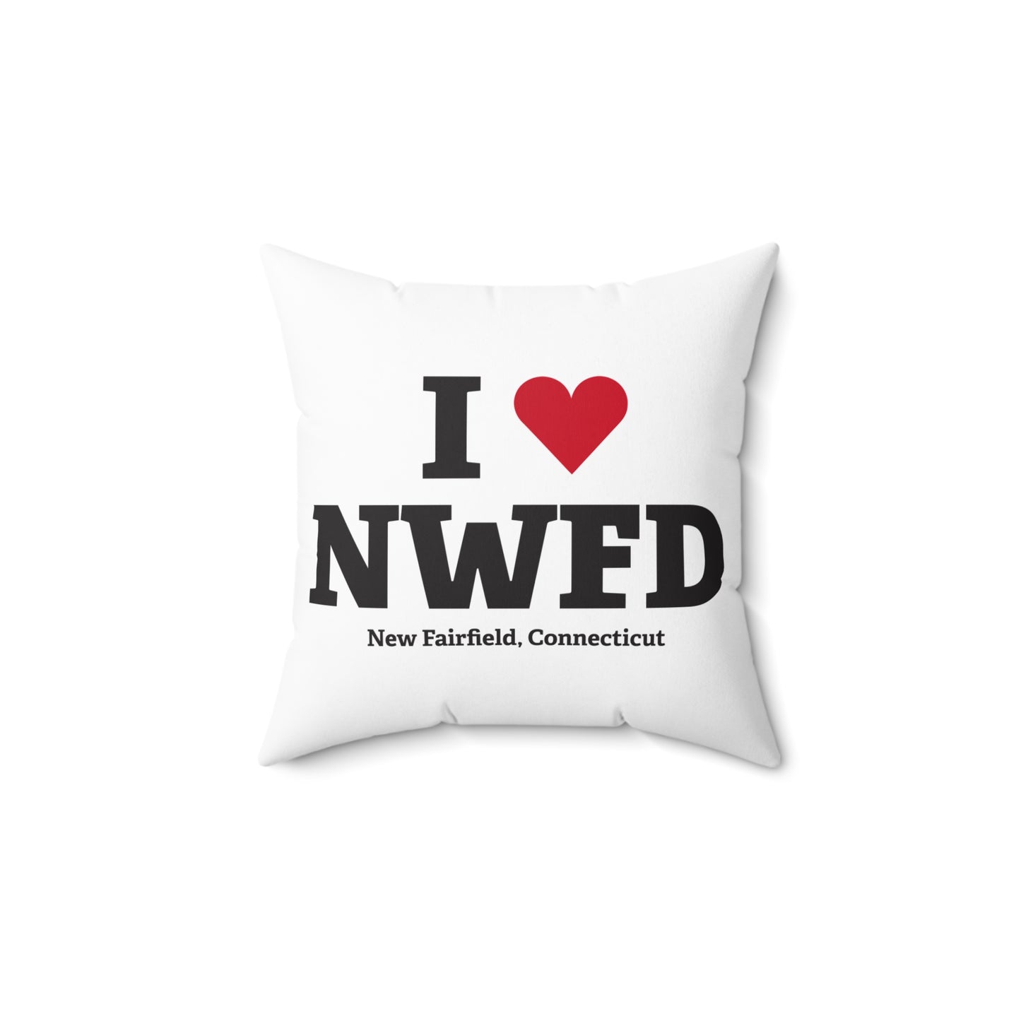 I Heart NWFD Spun Polyester Square Pillow