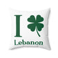 I Clover Lebanon Spun Polyester Square Pillow
