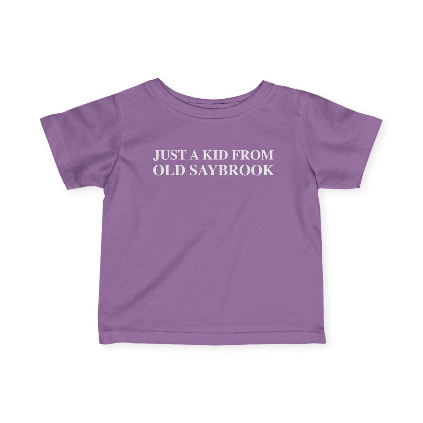 Just a kid from Old Saybrook Infant Fine Jersey T-Shirt
