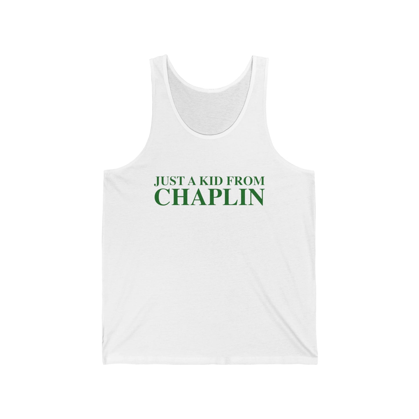 Just a kid from Chaplin Unisex Jersey Tank Top