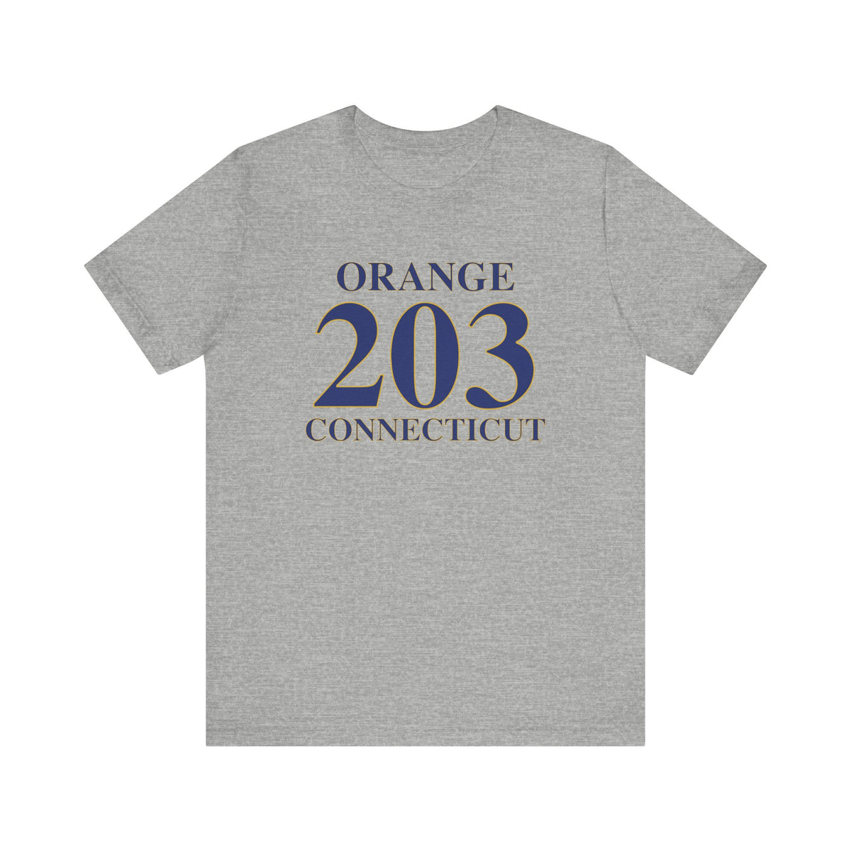 Orange 203 Connecticut Jersey Short Sleeve T-Shirt