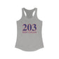 203 New Canaan Red White & Blue Women's Ideal Racerback Tank Top