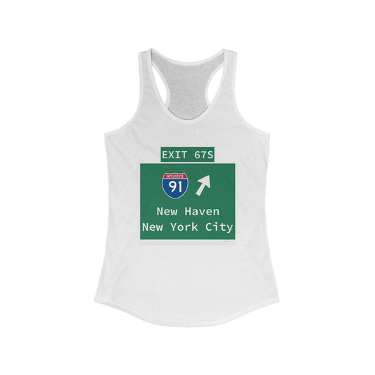 Vintage WCP Exit 67S Sign Women's Ideal Racerback Tank Top