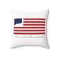 Plainville Connecticut Flag Spun Polyester Square Pillow