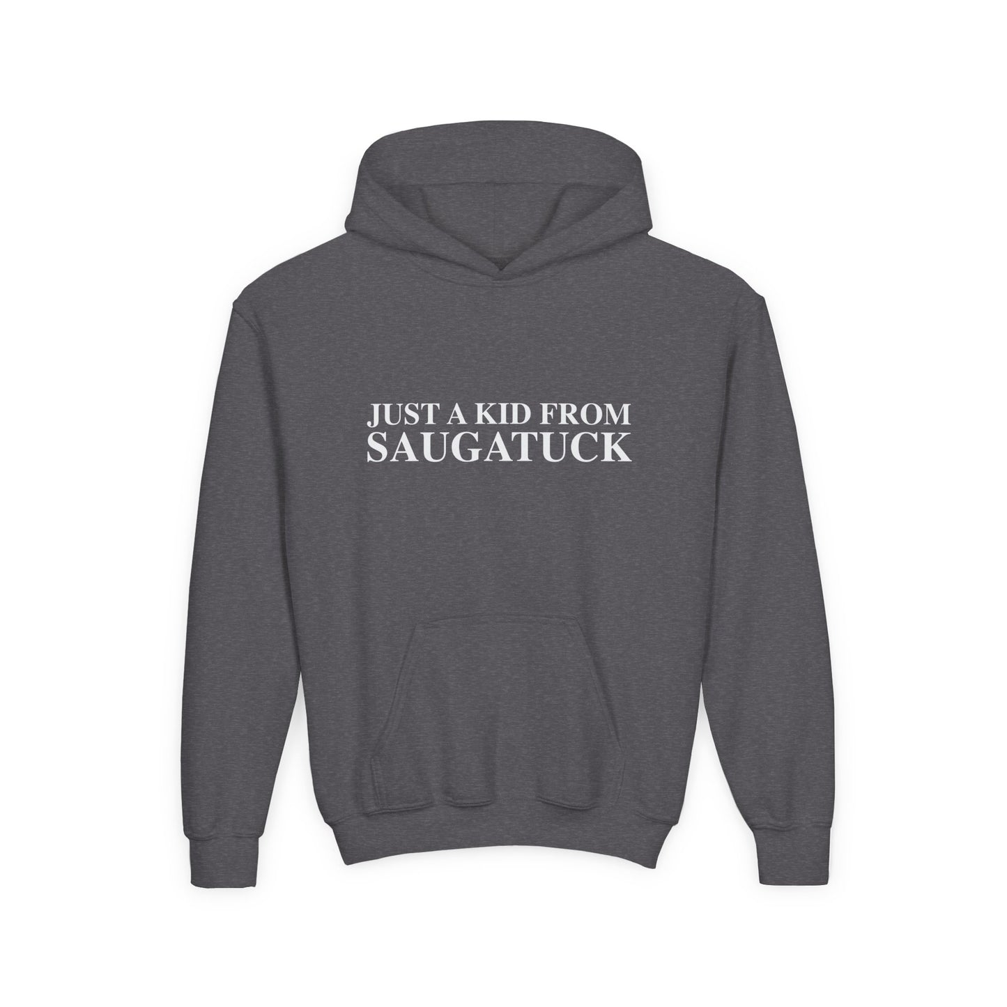 Just a kid from Saugatuck Youth Heavy Blend Hooded Sweatshirt