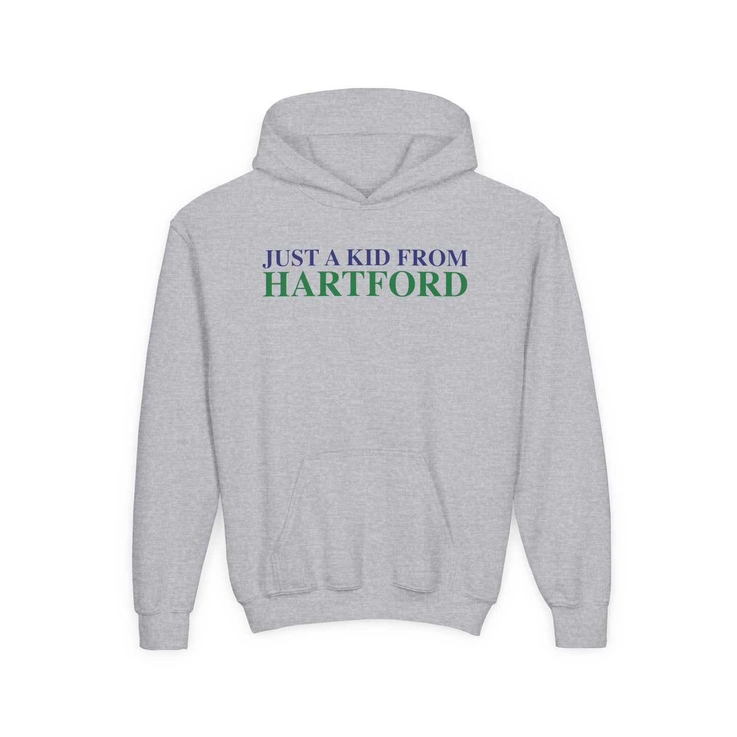Just a kid from Hartford Youth Heavy Blend Hooded Sweatshirt