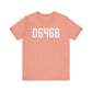 06468 Monroe Connecticut Zip Code Unisex Jersey Short Sleeve T-Shirt