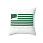 Canterbury Connecticut St. Patrick’s Day Flag Spun Polyester Square Pillow