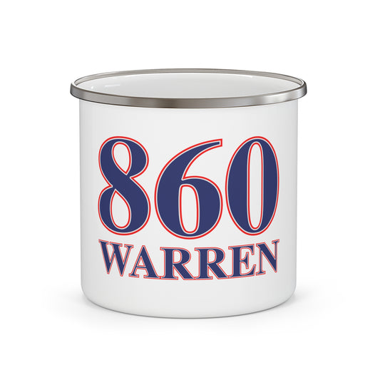Warren Red, White & Blue Enamel Camping Mug