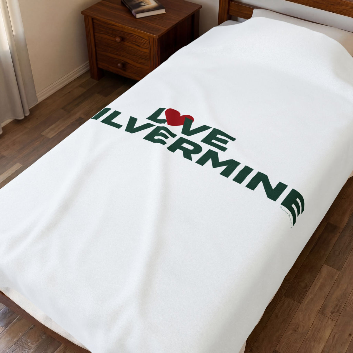 Love Silvermine Velveteen Plush Blanket