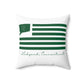 Ledyard Connecticut St. Patrick’s Day Flag Spun Polyester Square Pillow
