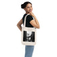 Manhattan Bridge Black and White Organic Canvas Tote Bag