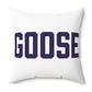 Goose Zip Code Blue & Purple Spun Polyester Square Pillow