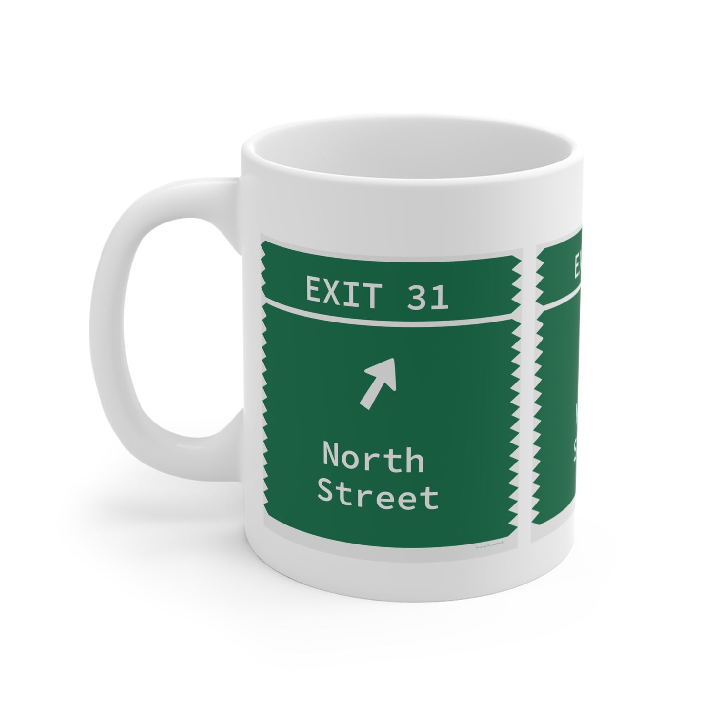 Vintage Merritt Parkway Exit 31 Sign Mug 11oz