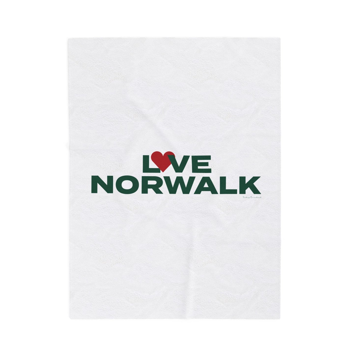 Love Norwalk Velveteen Plush Blanket