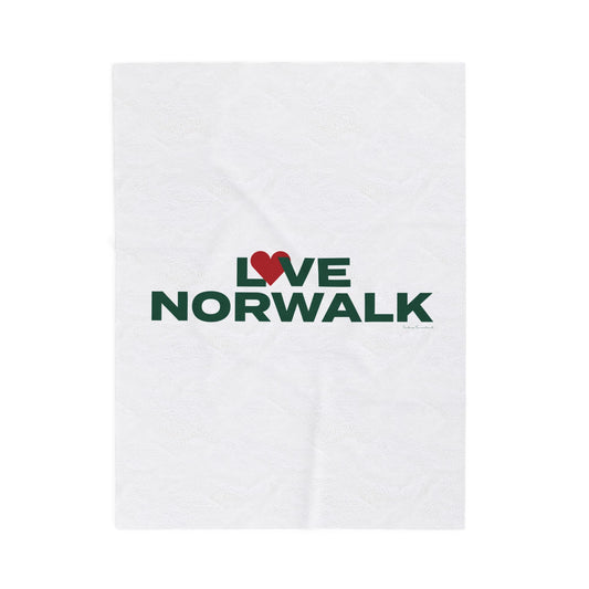 Love Norwalk Velveteen Plush Blanket