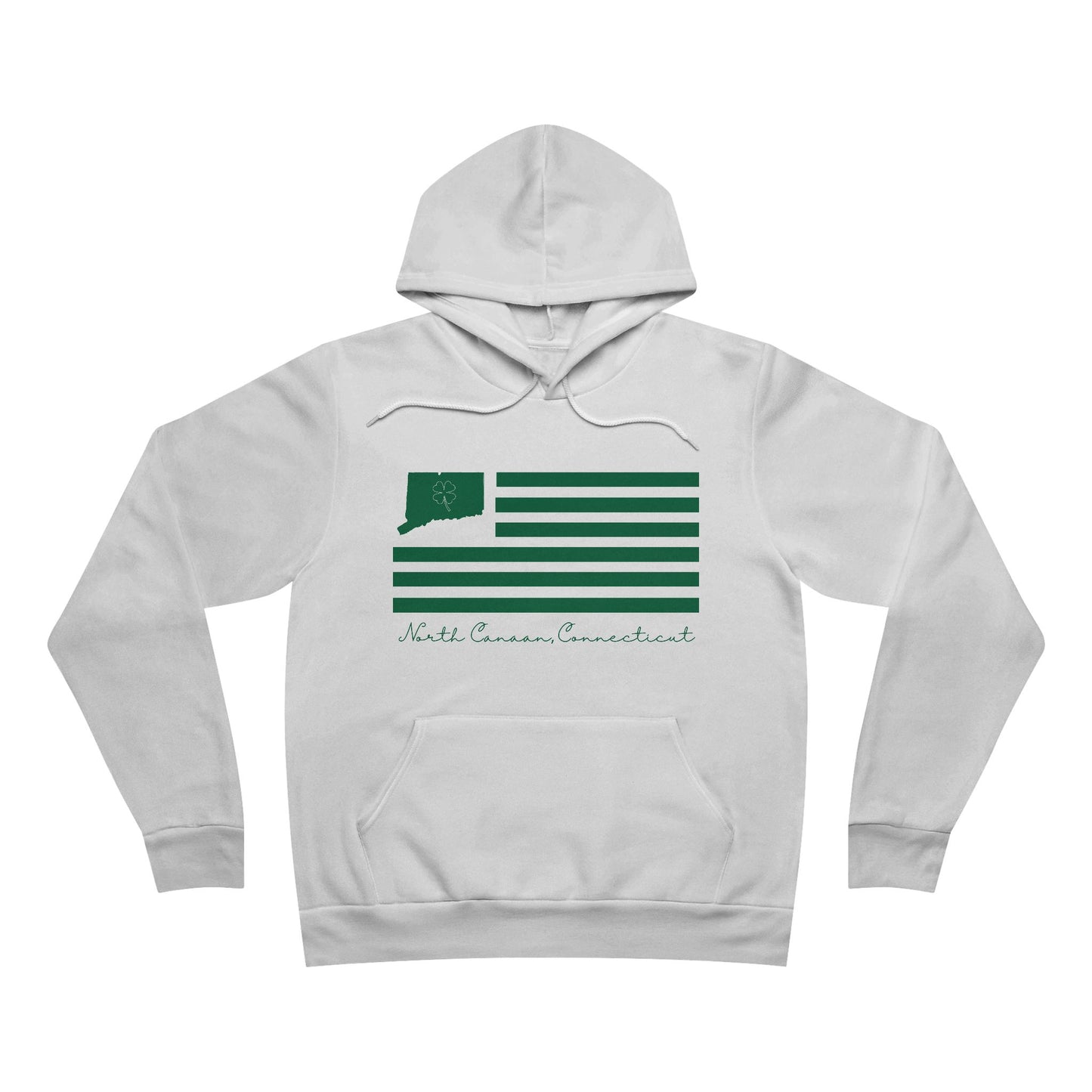 North Canaan Connecticut St. Patrick’s Day Flag Unisex Sponge Fleece Pullover Hoodie