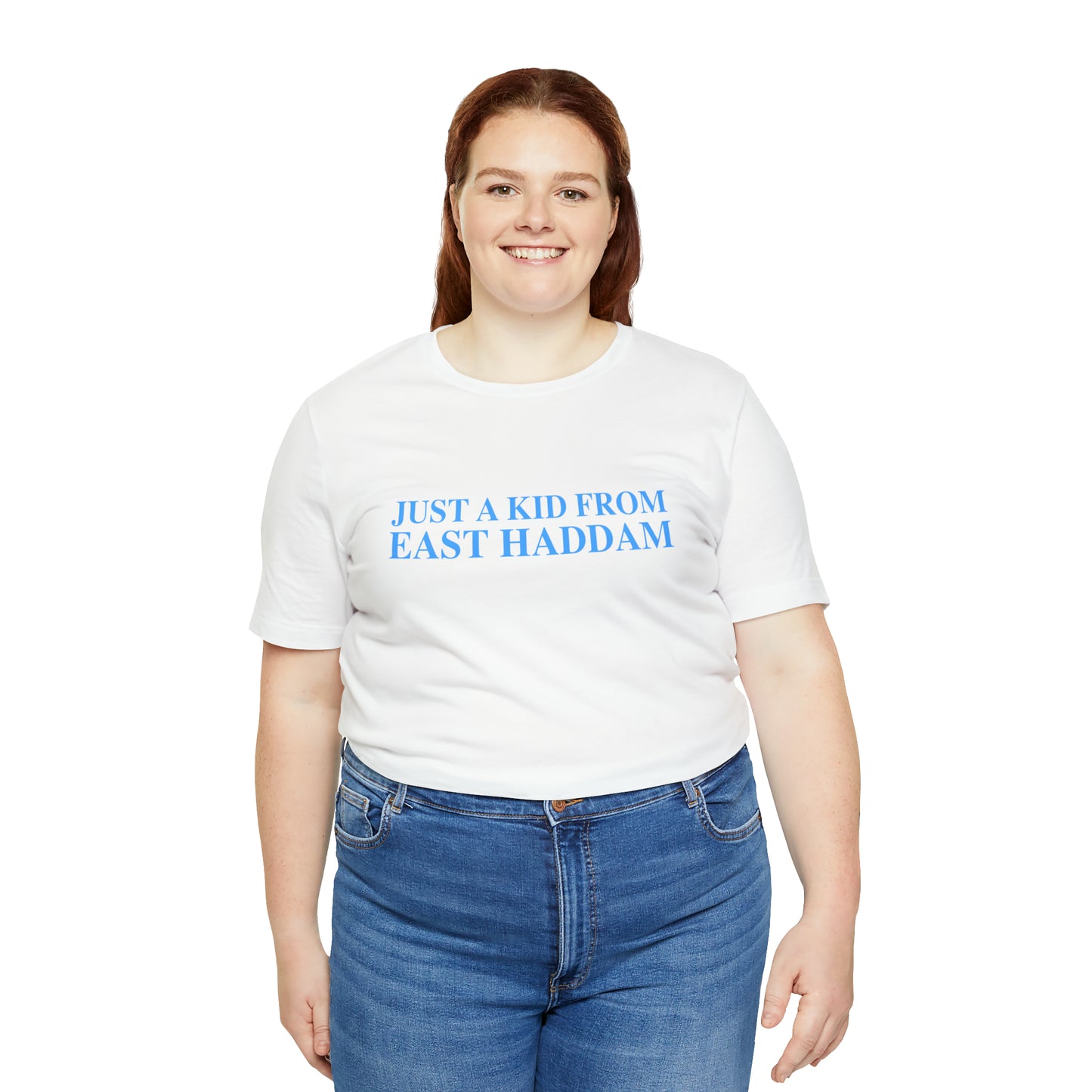 Just a kid from East Haddam Unisex Jersey Short Sleeve T-Shirt