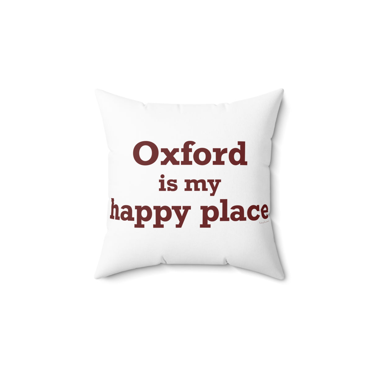 Oxford is My Happy Place Polyester Square Pillow