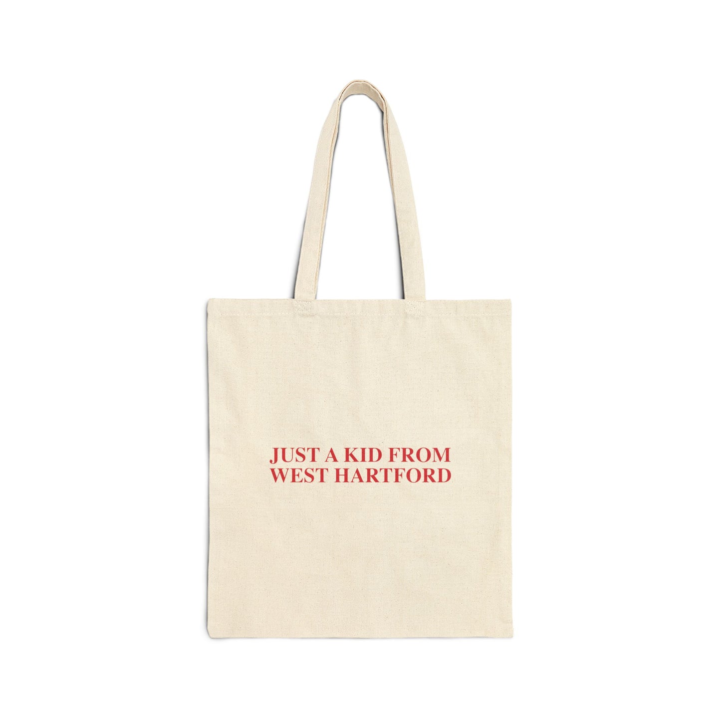 Just a kid from West Hartford Cotton Canvas Tote Bag