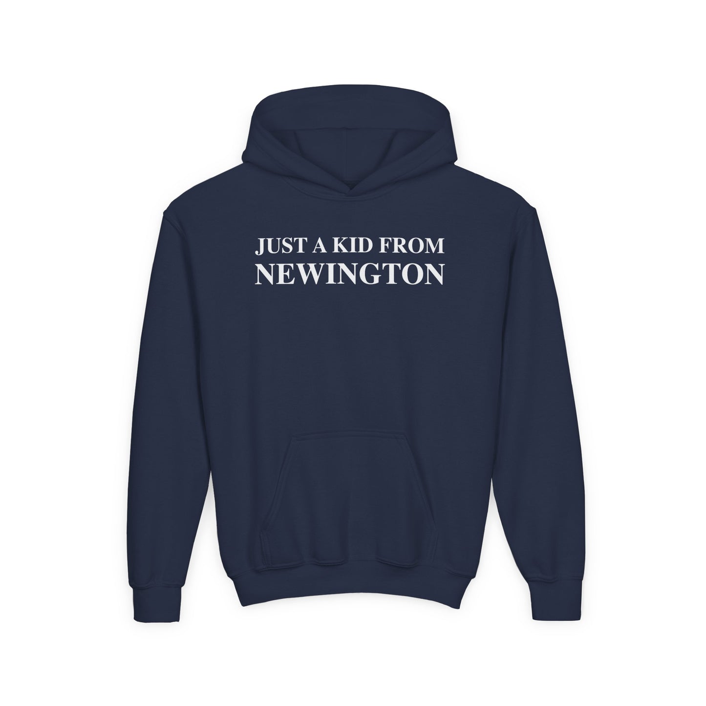 Just a kid from Newington Youth Heavy Blend Hooded Sweatshirt