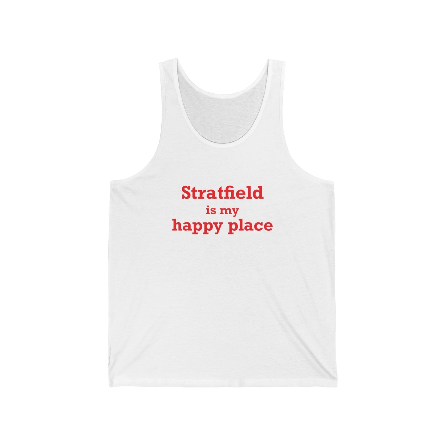 Stratfield Is My Happy Place Unisex Jersey Tank Top