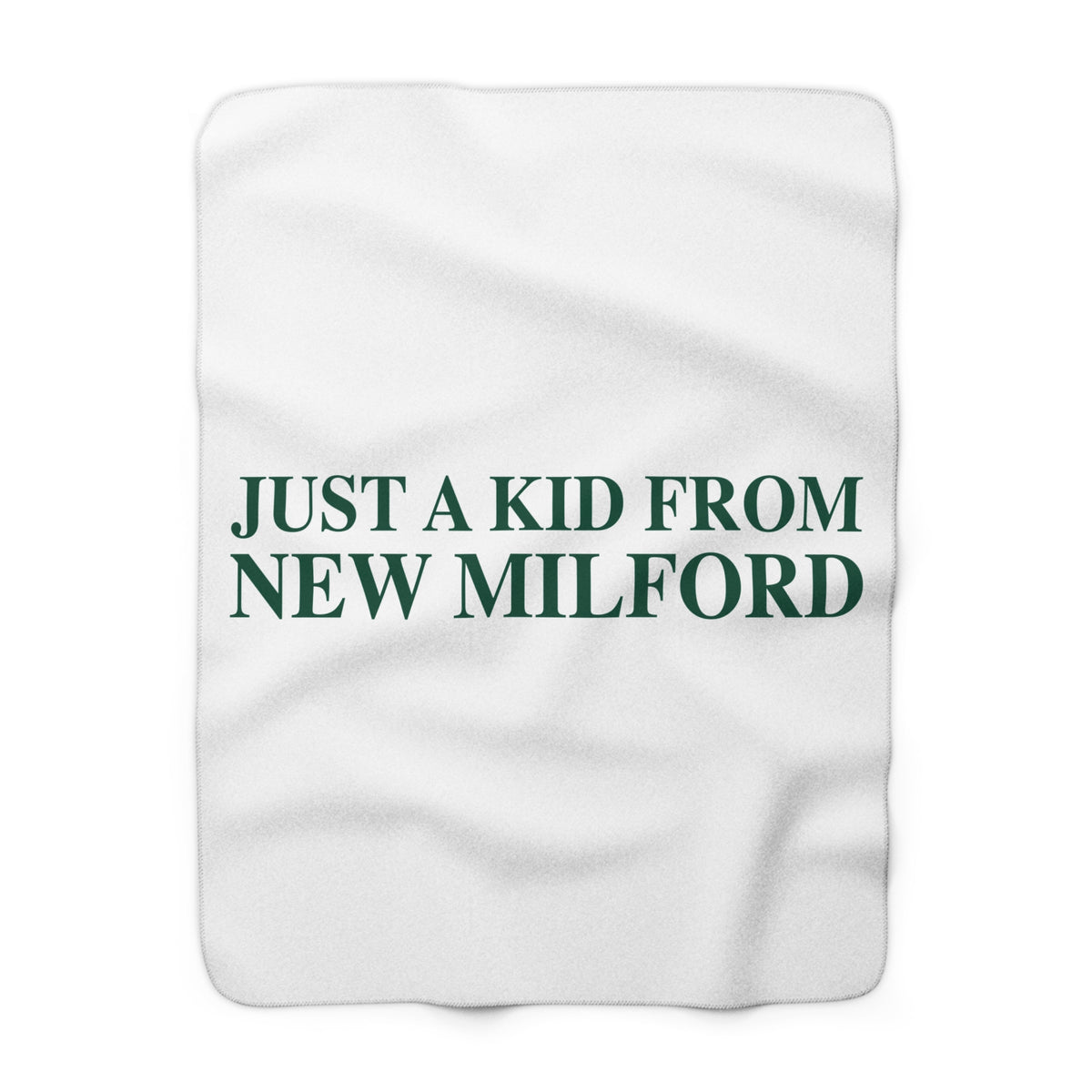 Just a kid from New Milford Sherpa Fleece Blanket