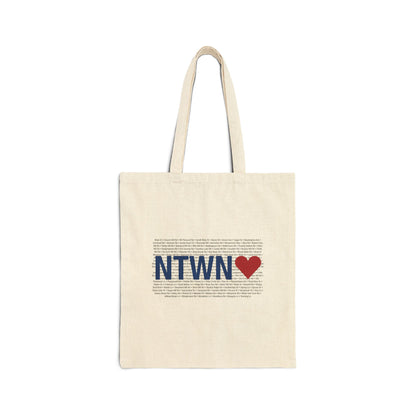 Newtown Love Cotton Canvas Tote Bag