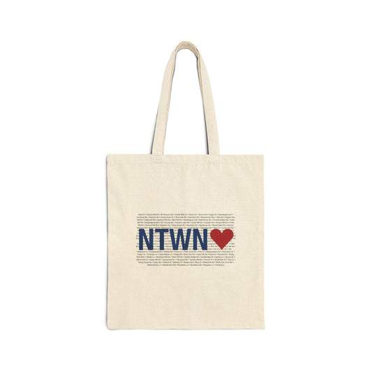 Newtown Love Cotton Canvas Tote Bag