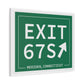 Vintage Exit 67S WCP Sign Matte Canvas, Stretched, 1.25"