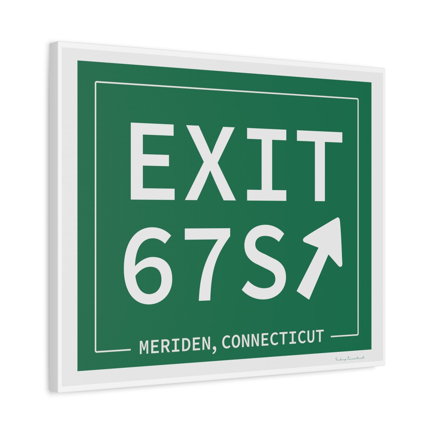 Vintage Exit 67S WCP Sign Matte Canvas, Stretched, 1.25"