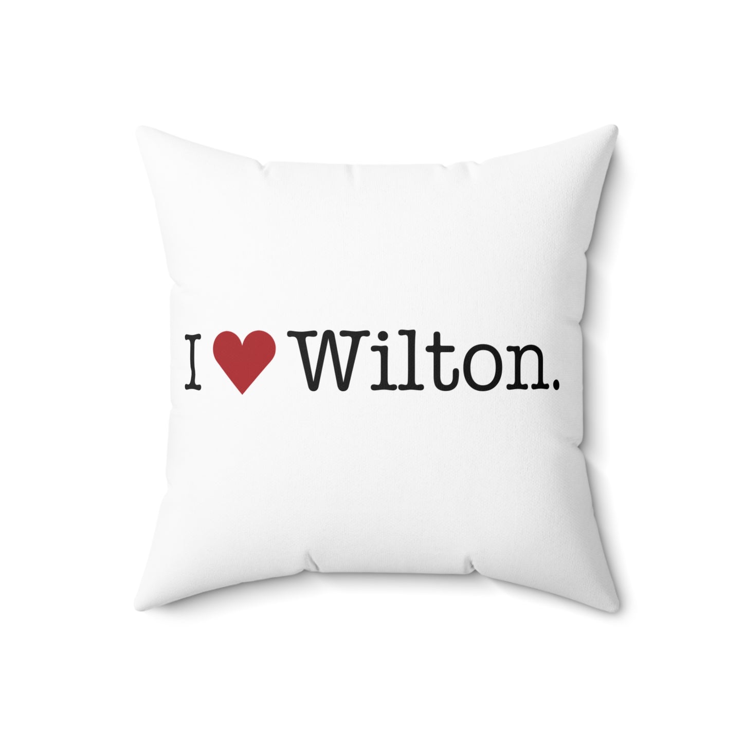 I Heart Wilton. Spun Polyester Square Pillow