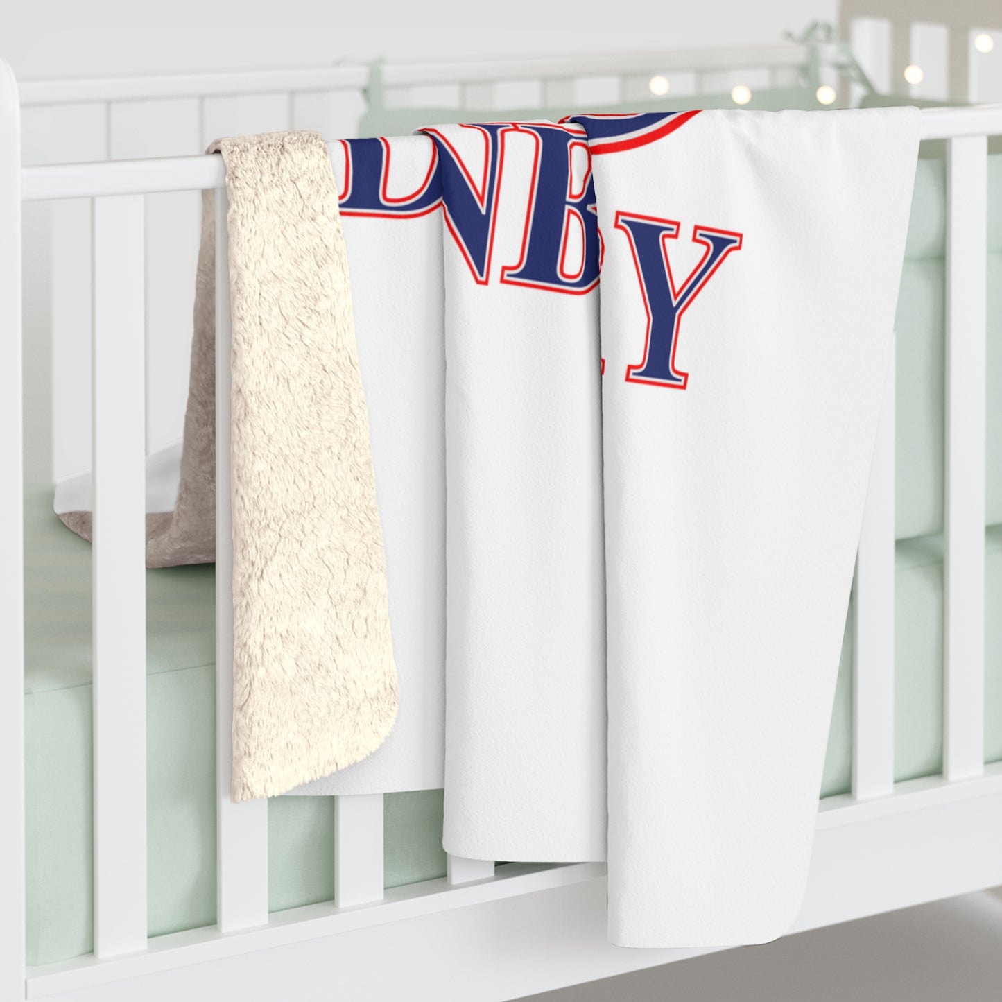 203 Danbury Red White & Blue Sherpa Fleece Blanket