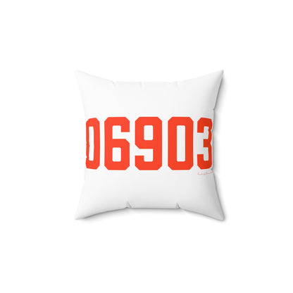 06903 Stamford Connecticut Zip Code Spun Polyester Square Pillow
