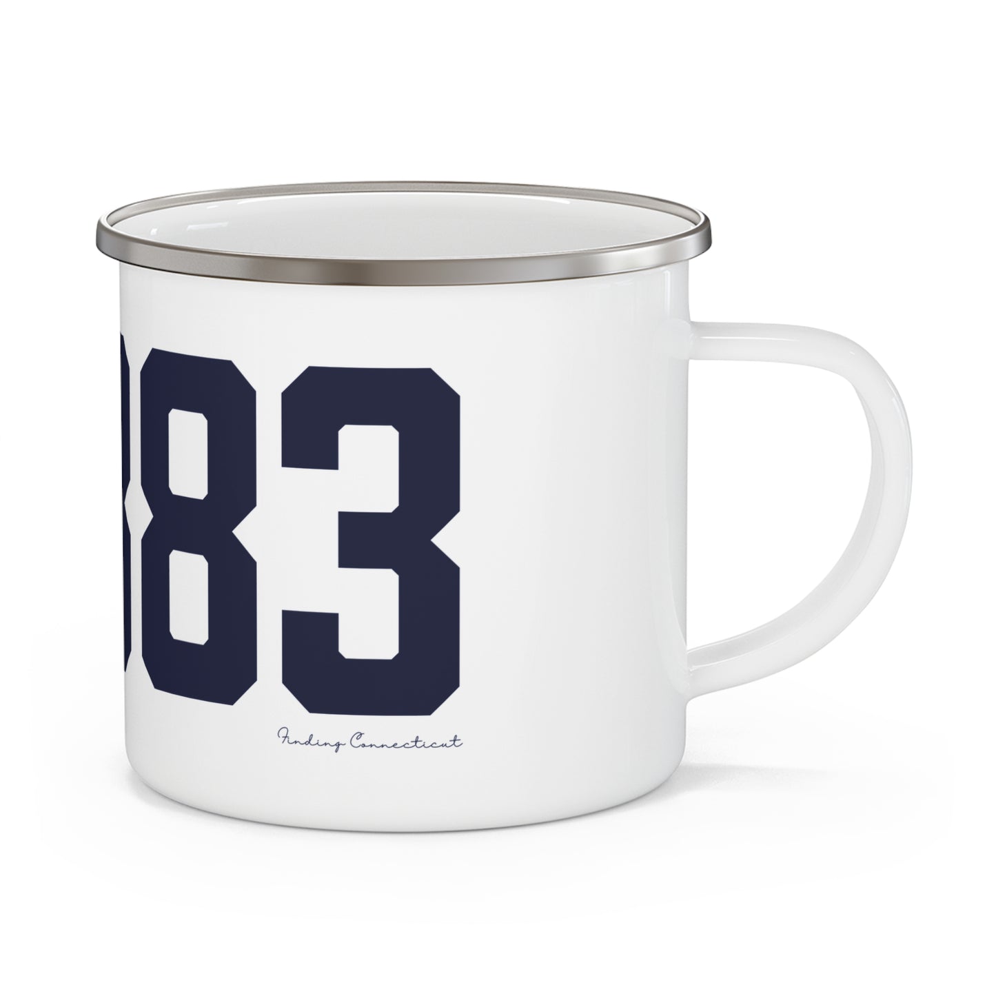 06883 Weston Connecticut Zip Code Enamel Camping Mug