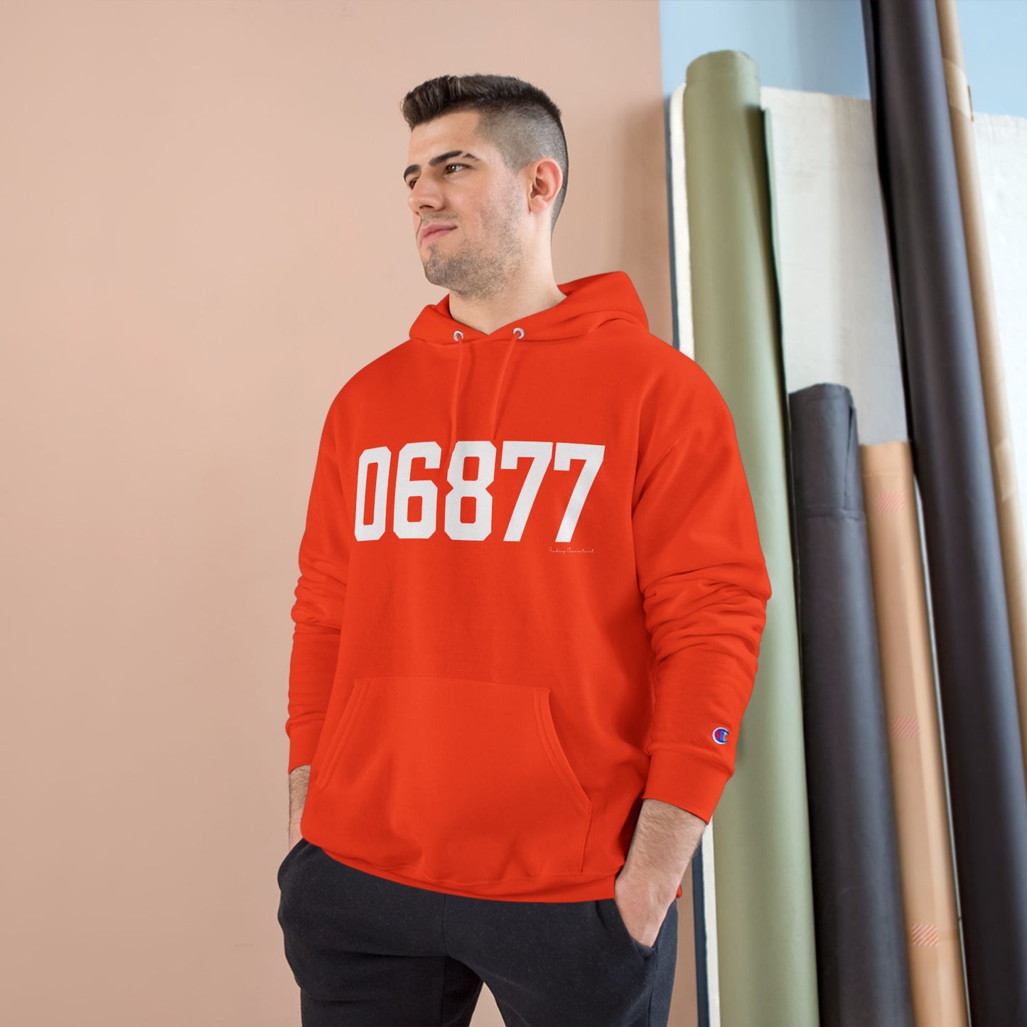 06877 Ridgefield CT Zip Code Champion Hoodie Sweatshirt