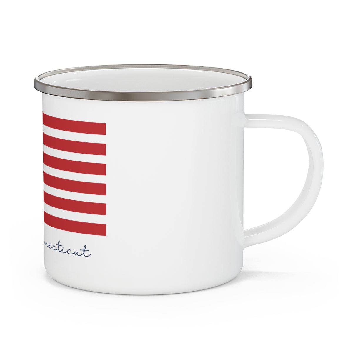 Plainfield Connecticut Flag Enamel Camping Mug