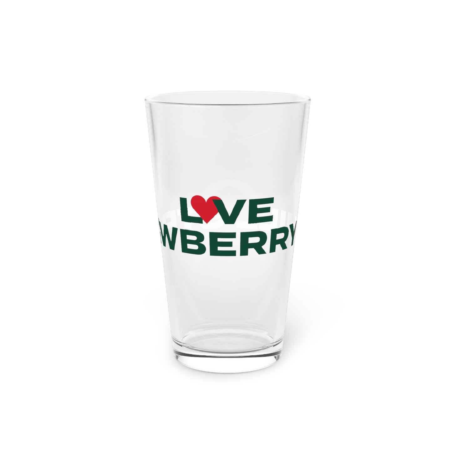 Love Strawberry Hill Pint Glass, 16oz