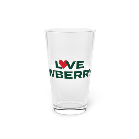 Love Strawberry Hill Pint Glass, 16oz