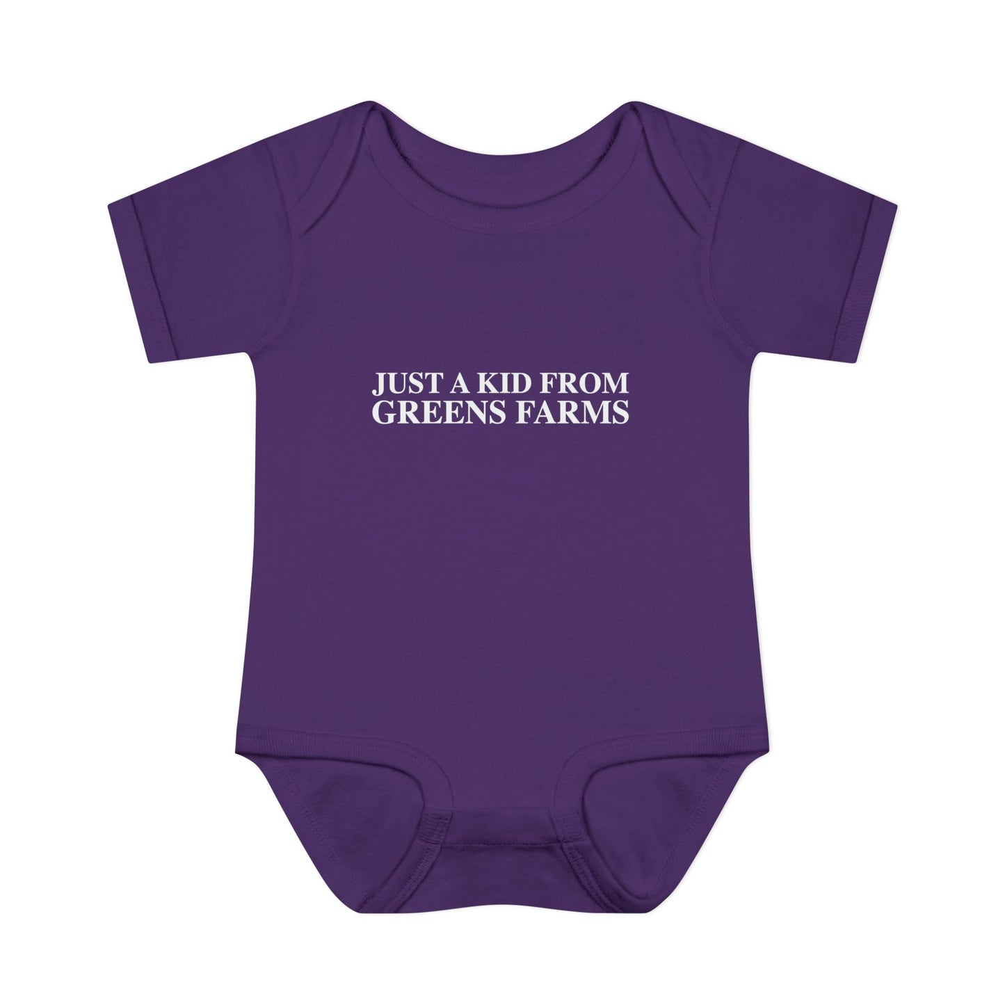 Just a kid from Greens Farms Infant Baby Rib Bodysuit