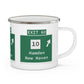 Vintage WCP Exit 60 Sign Enamel Camping Mug