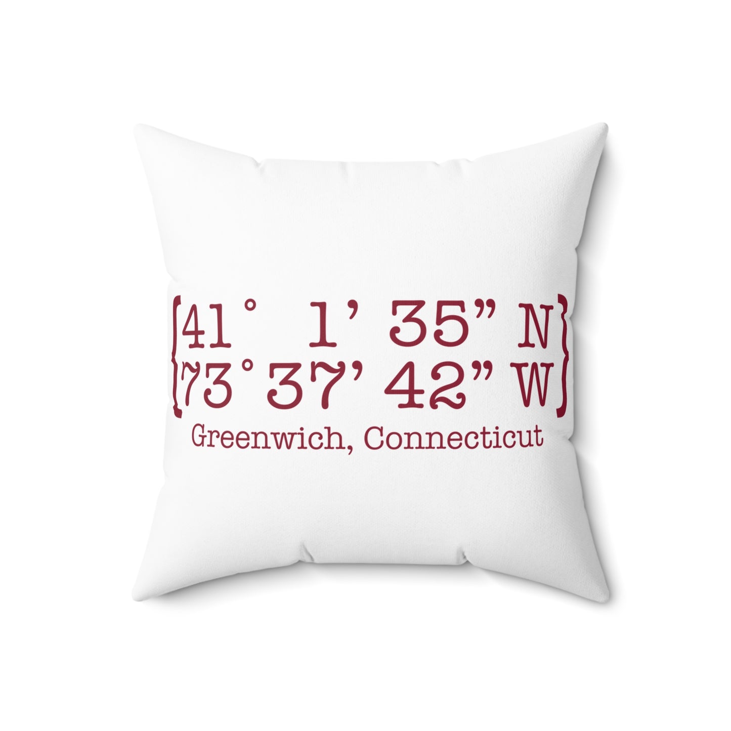 Greenwich Coordinates Spun Polyester Square Pillow