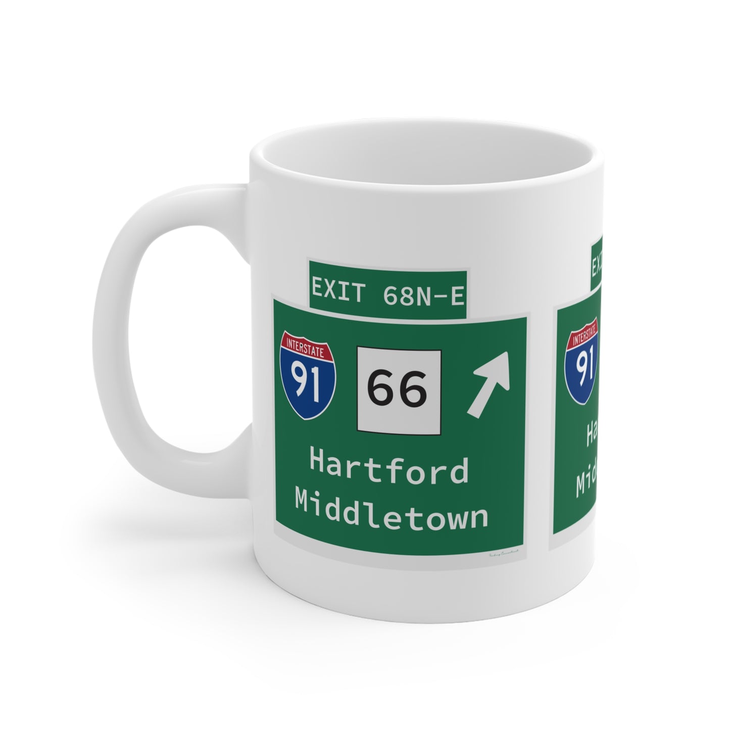 Vintage WCP Exit 68-NE Sign Mug 11oz