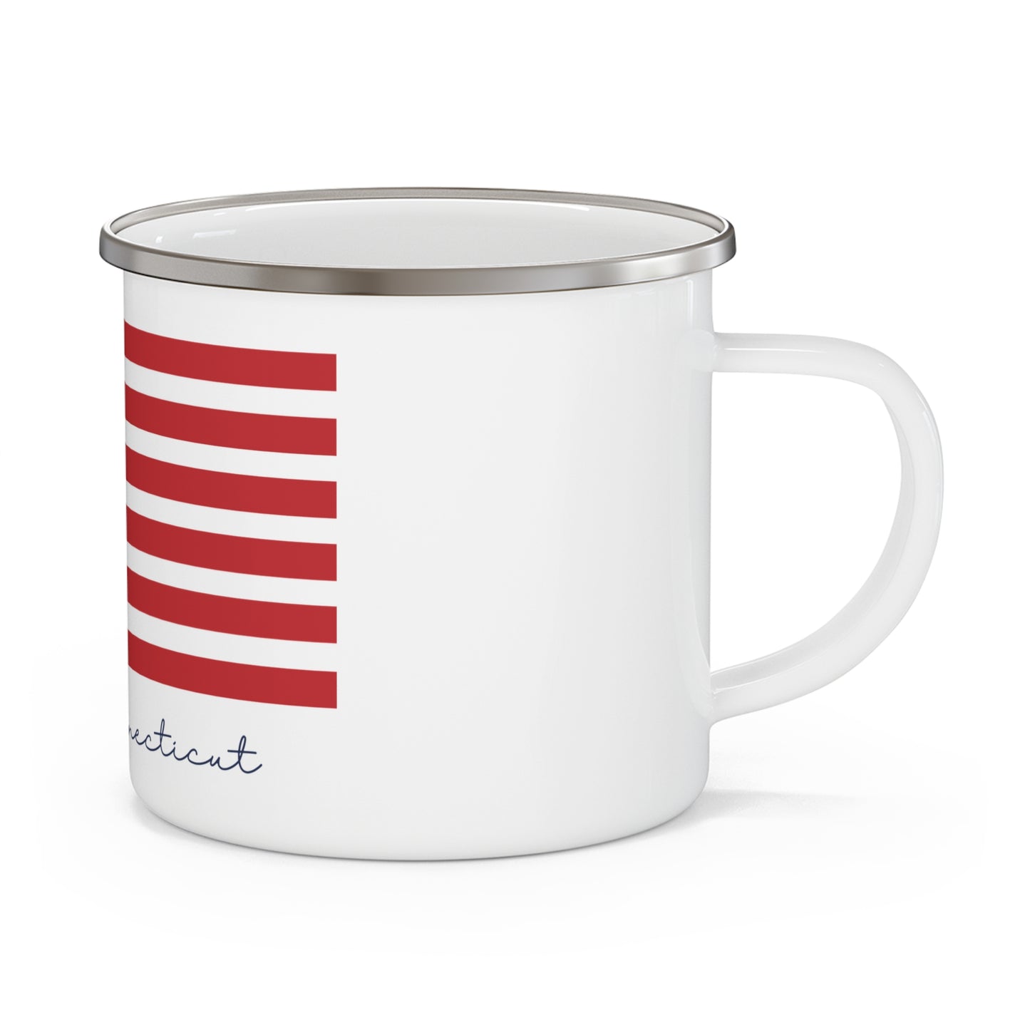 Trumbull Connecticut Flag Enamel Camping Mug