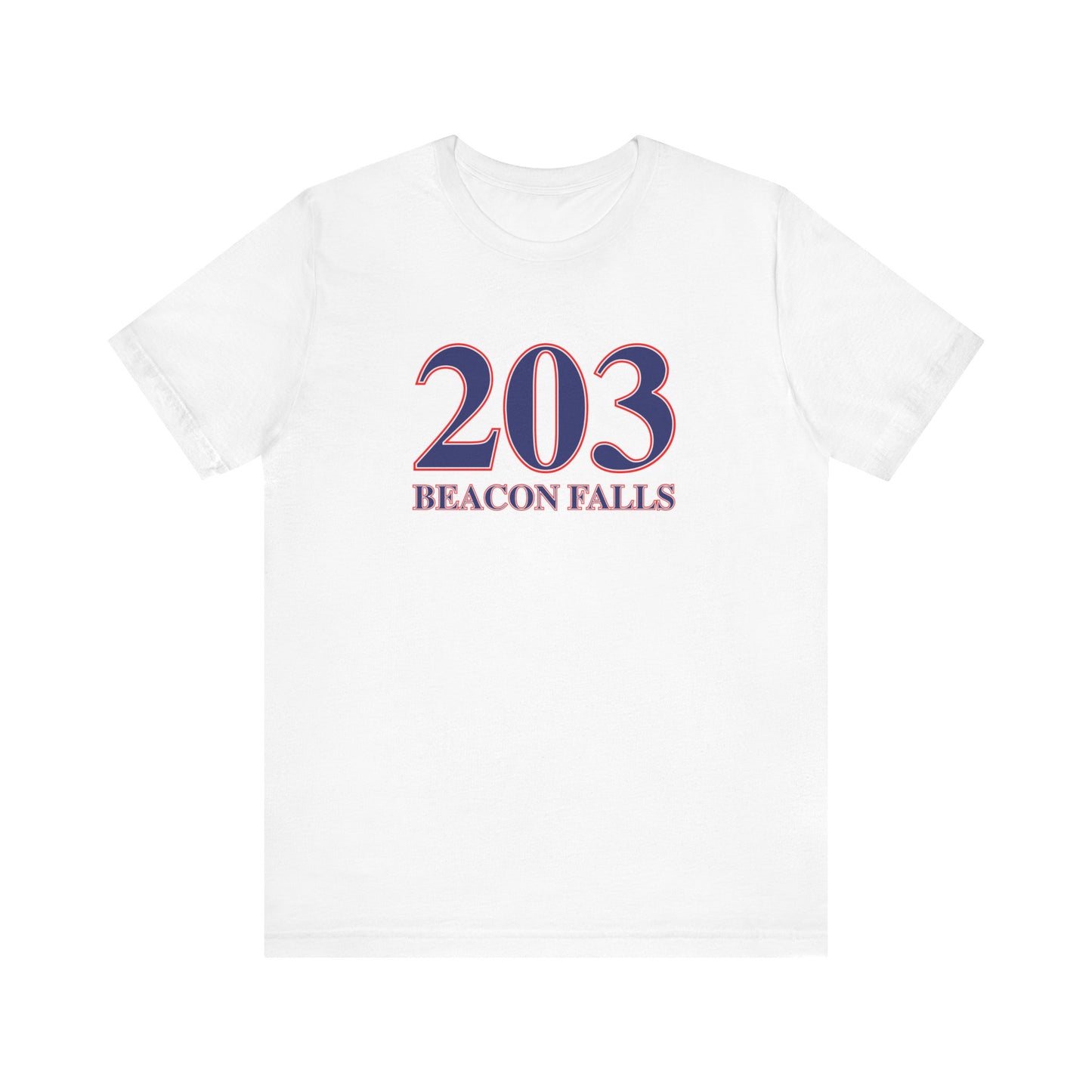 203 Beacon Falls Red White & Blue Unisex Jersey Short Sleeve T-Shirt