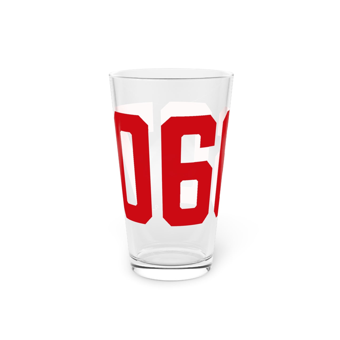 06607 Bridgeport Connecticut Zip Code Pint Glass, 16oz